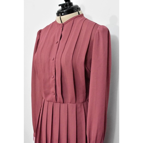 Zizi by Barbara Chodos Mauve 70s/80s Dress - Picture 5 of 6